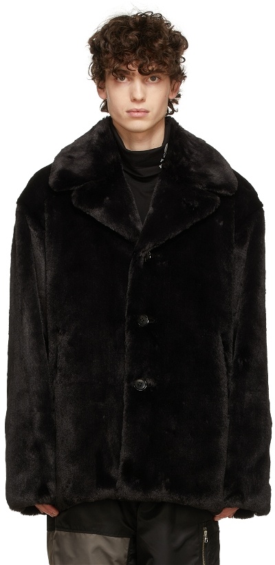 Photo: mastermind JAPAN Black Faux-Fur Jacket