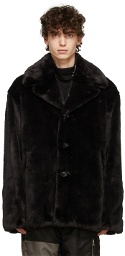 mastermind JAPAN Black Faux-Fur Jacket