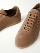 Zegna - 232 Leather-Trimmed Suede Sneakers - Brown