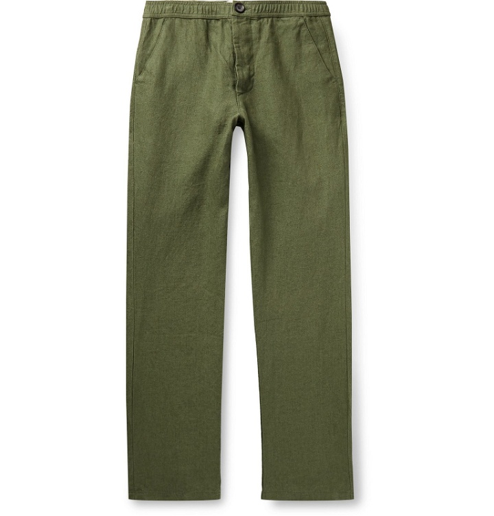 Photo: Oliver Spencer - Tapered Linen Trousers - Green