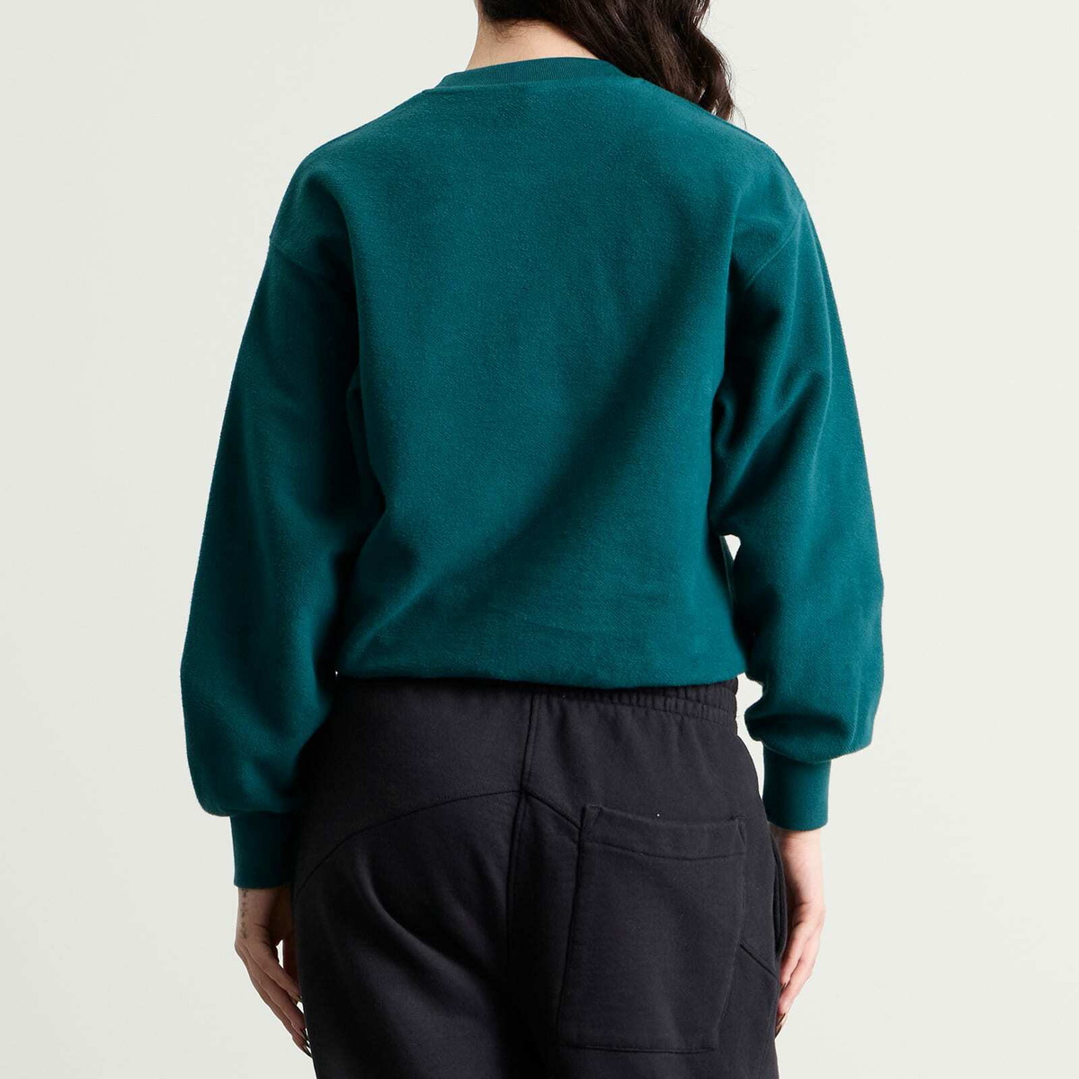 No Problemo Women's Reverse Fleece Sweatshirt in Teal