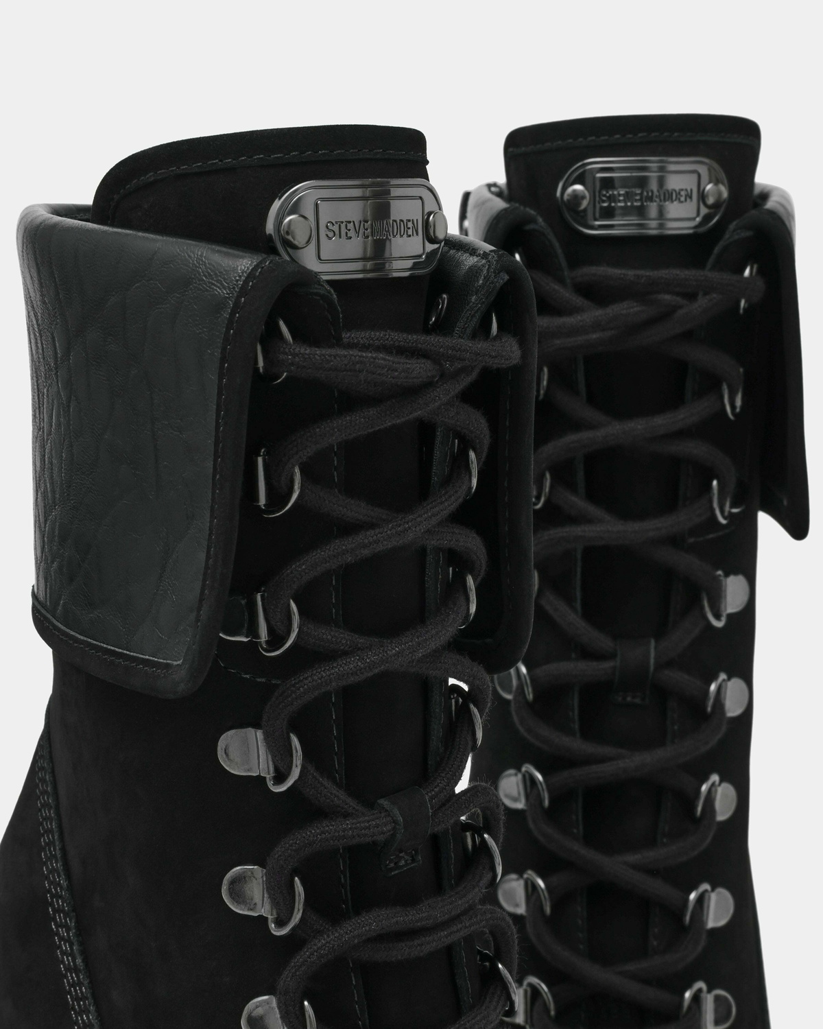 Steve Madden Morals Booties in Black Nubuck