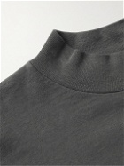 John Elliott - 900 Recycled Cotton-Jersey Mock-Neck T-Shirt - Gray