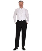 Brooks Brothers Men's White Cotton Pique Tuxedo Vest