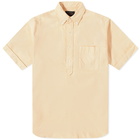 Beams Plus Men's Short Sleeve Popover Shirt in Yellow