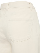 THEORY Wide Cropped Cotton Blend Jeans