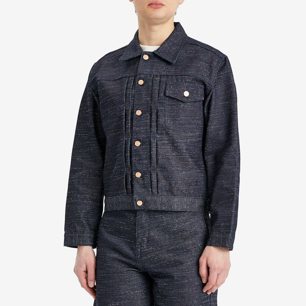 Dubbleware Men's Nimes Selvedge Denim Jacket in Rainbow