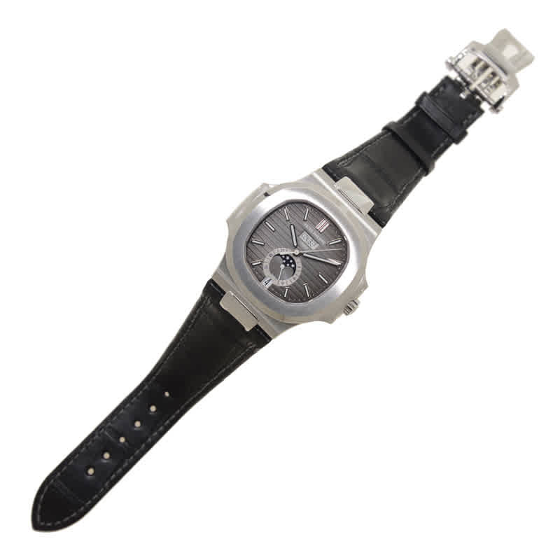 Patek Philippe Nautilus Automatic GMT Moonphase Black Dial Stainless Steel Mens Watch 5726A-001