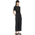 Alexander Wang Black Deconstructed Cropped Trousers