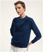 Brooks Brothers Women's Cotton Indigo Terry Sweatshirt