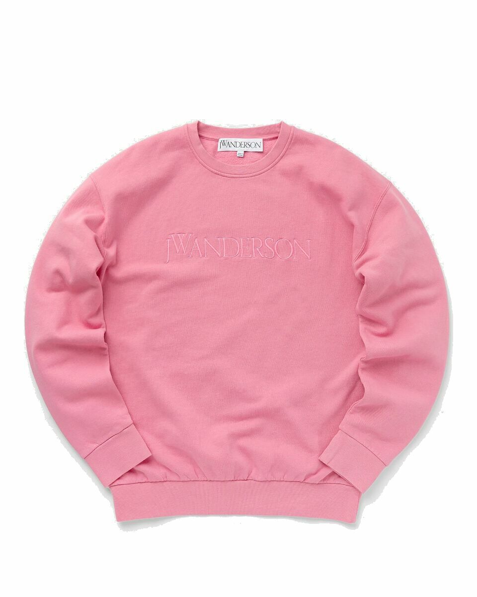 Photo: Jw Anderson Logo Embroidery Sweatshirt Pink - Mens - Sweatshirts