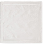 Berluti - Scritto Mulberry Silk-Jacquard Pocket Square - White