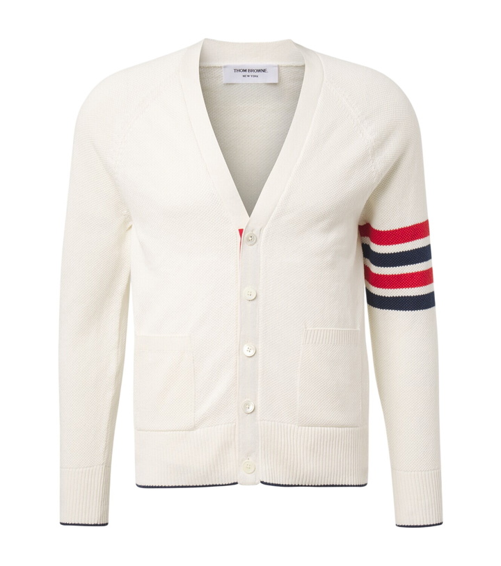 Photo: Thom Browne 4-Bar linen and cotton cardigan
