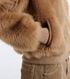 Brunello Cucinelli Monili shearling hooded shearling jacket