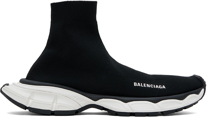 Photo: Balenciaga Black 3XL Sock Sneakers