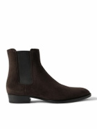 SAINT LAURENT - Wyatt Suede Chelsea Boots - Brown