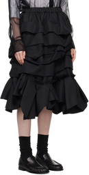 Comme des Garçons Black Gathered Midi Skirt