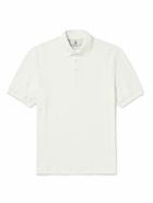 Brunello Cucinelli - Slim-Fit Cotton-Piqué Polo Shirt - White
