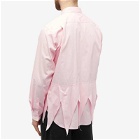 Comme des Garçons Homme Plus Men's Zig Zag Hem Shirt in Pink