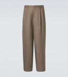 Giorgio Armani Linen-blend straight pants