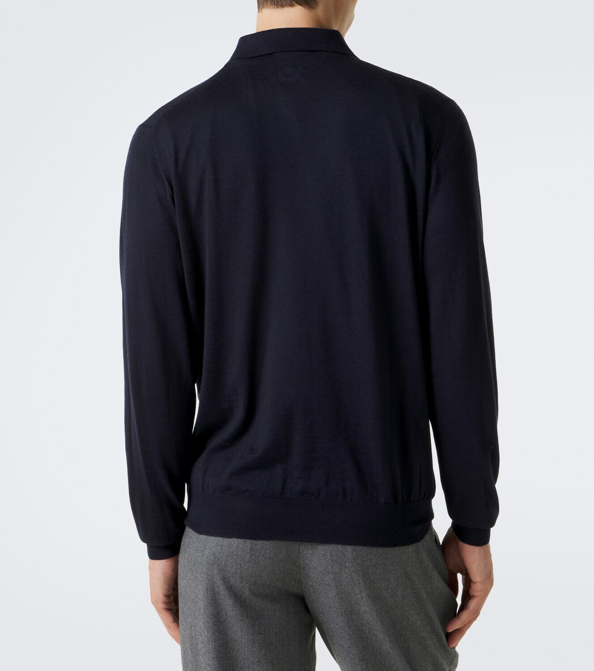 Lardini Wool, silk, and cashmere polo sweater