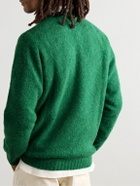 Drake's - Brushed Shetland Wool Sweater - Green