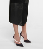 Jimmy Choo Bee 100 embellished suede pumps