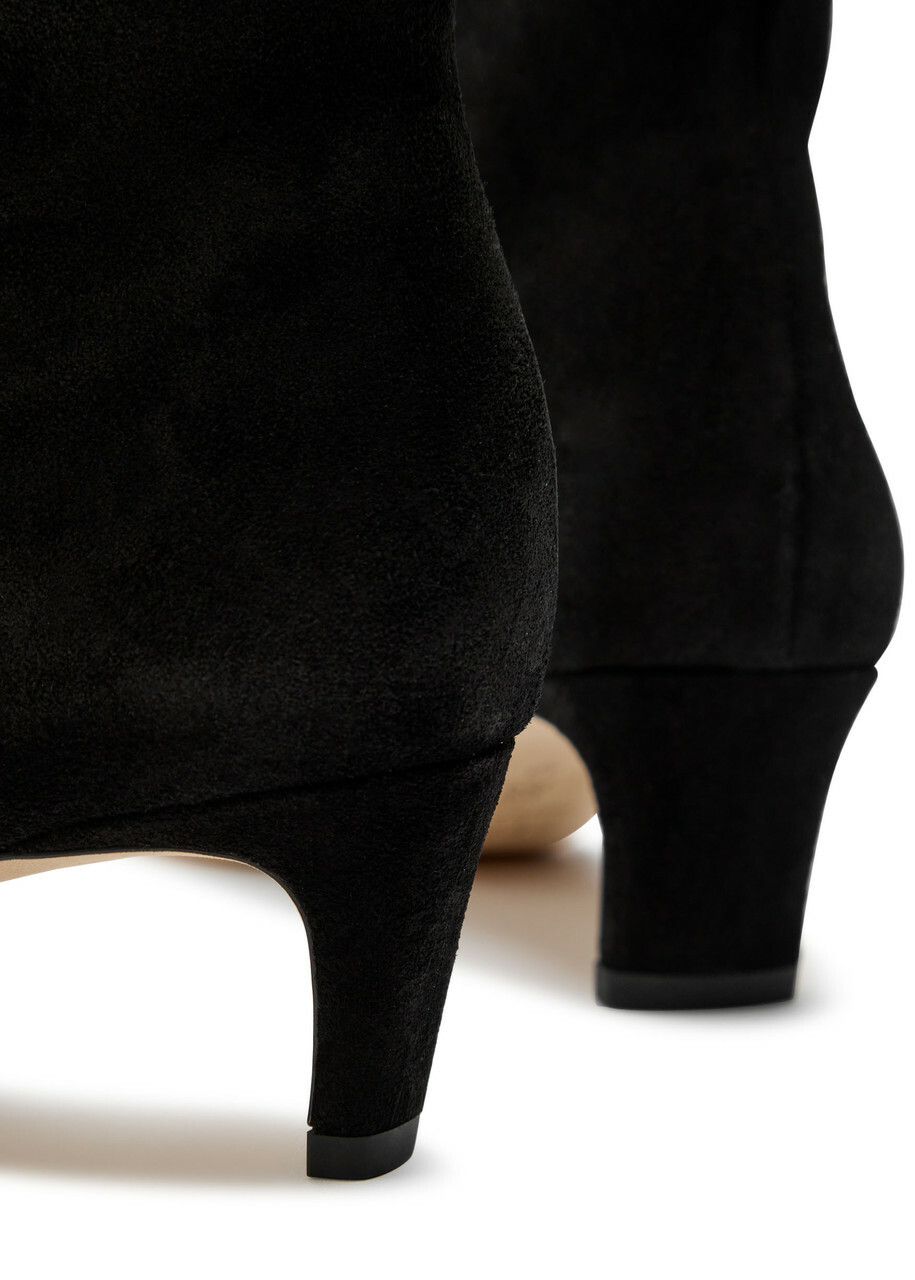 Staud Wally Suede Ankle Boots Black