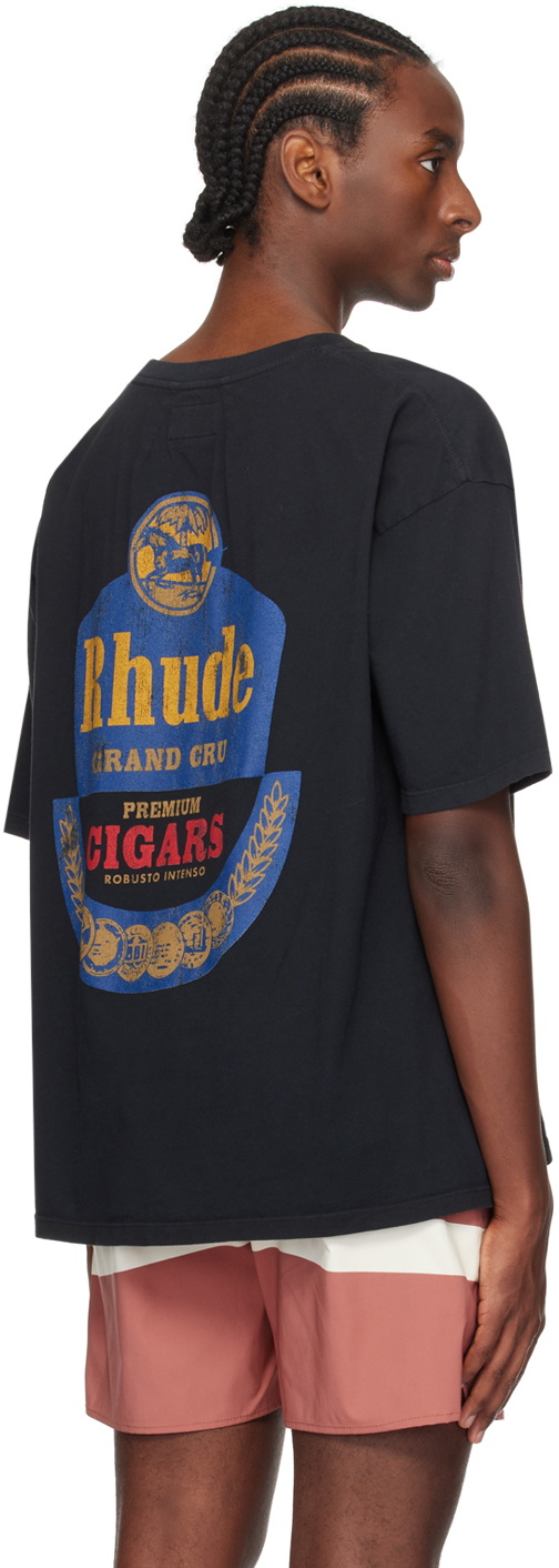 Rhude SSENSE Exclusive Black 'Grand Cru' T-Shirt Rhude Rhude SSENSE Exclusive Black 'Grand Cru' T-Shirt Rhude