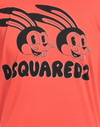 Dsquared2 Mens T-shirt in Tomato red
