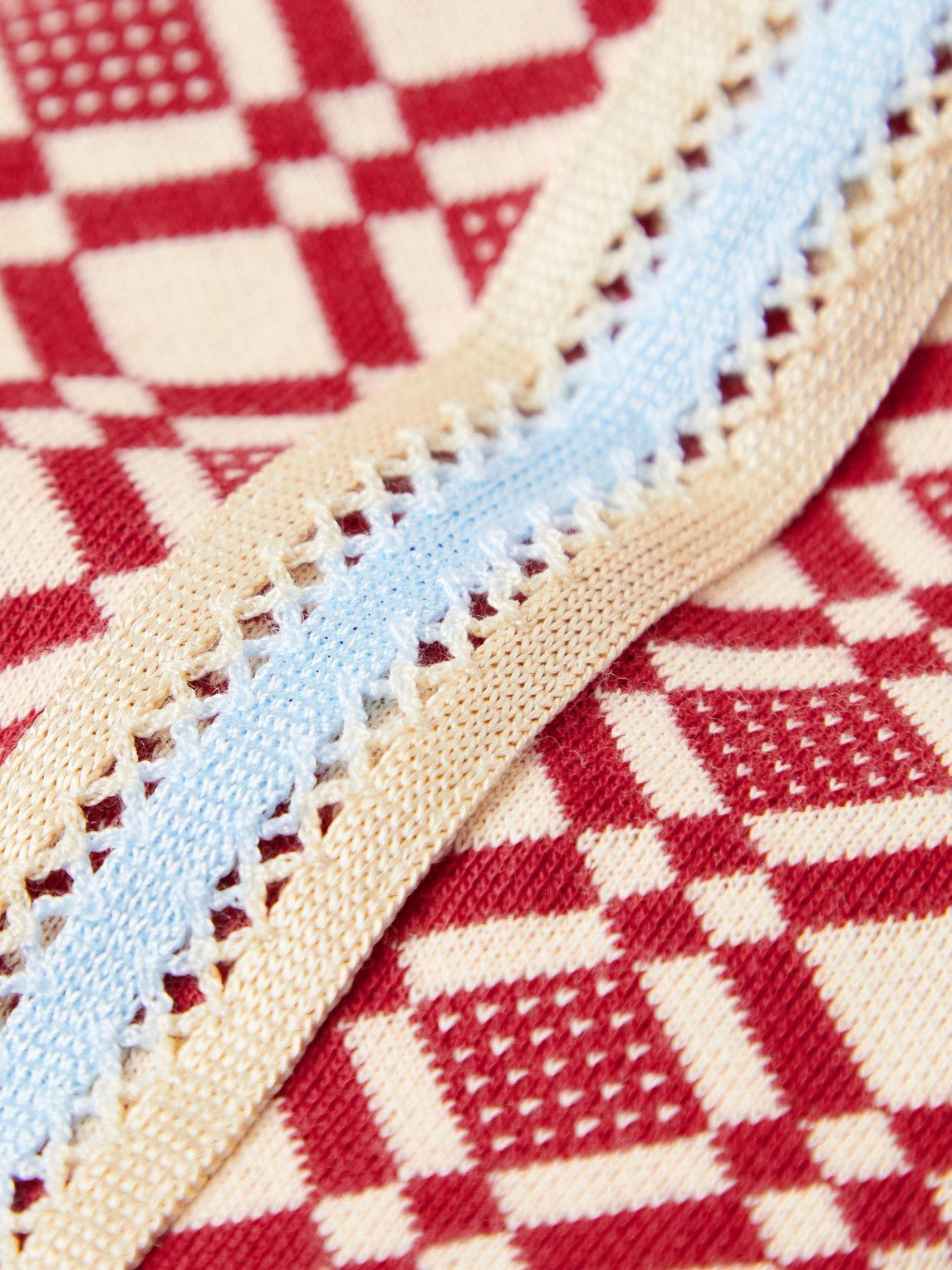 adidas Originals + Wales Bonner Crochet-trimmed Knitted Track Jacket in  Blue