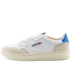 Autry Men's 01 Low Leather and Suede Sneakers in White/Blue