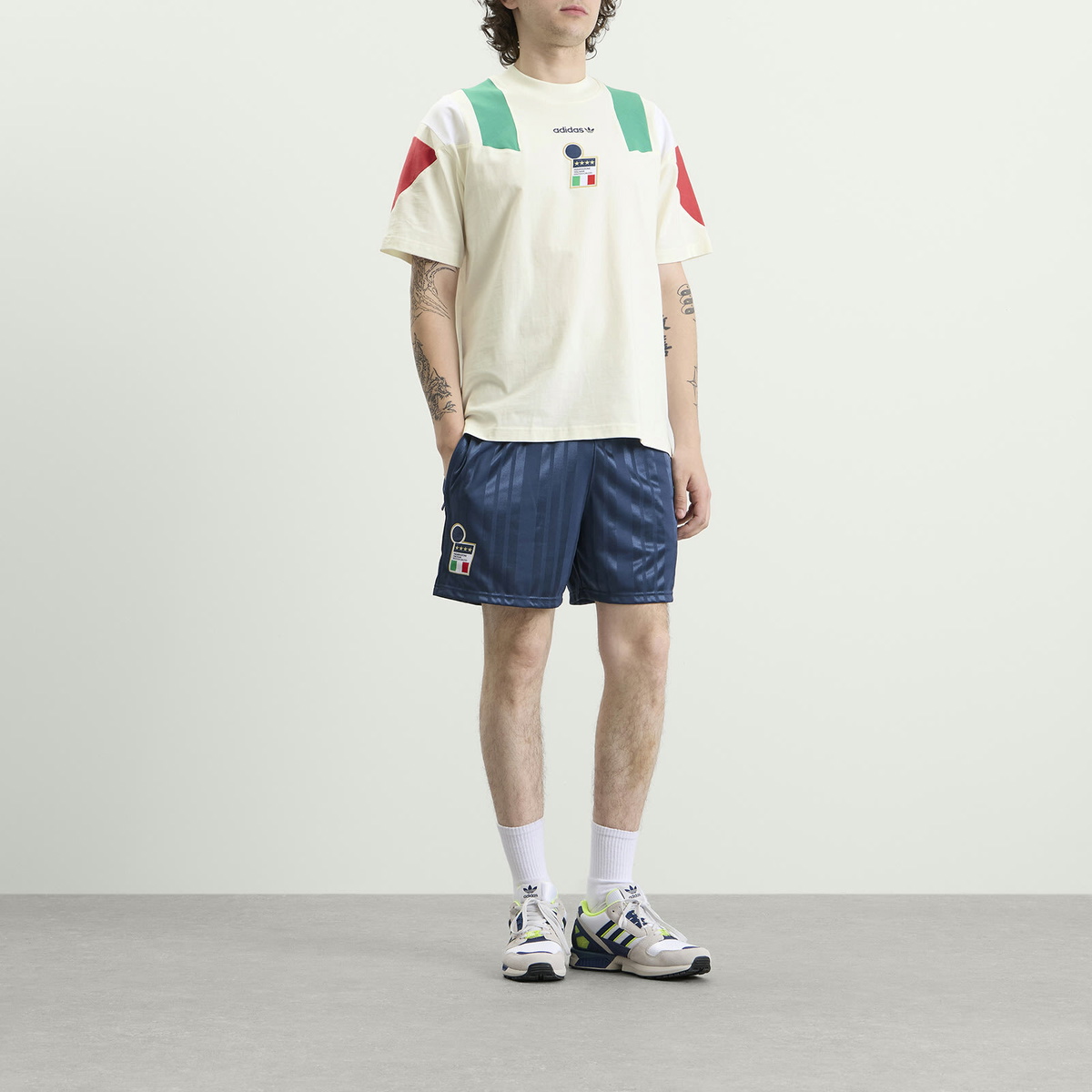 Adidas Men's FIGC EQT T-Shirt in Off White