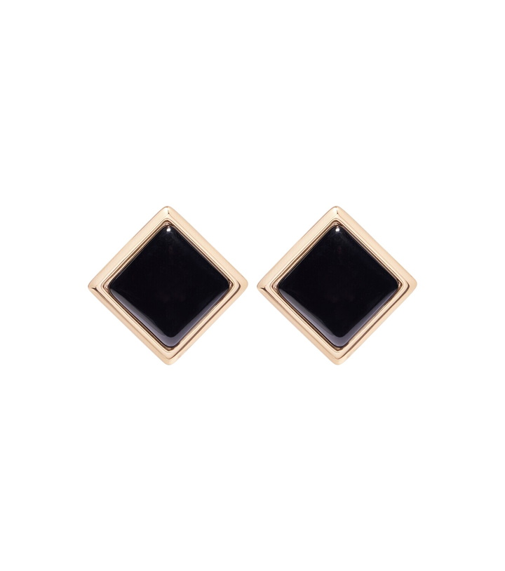 Photo: Self-Portrait Enamel gold-plated earrings