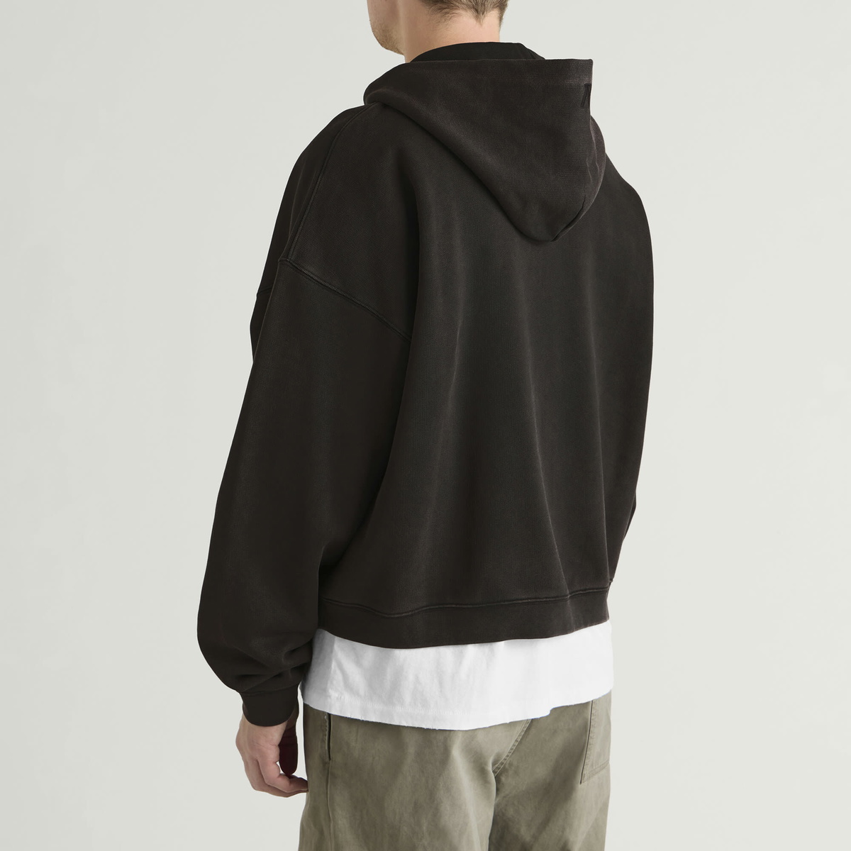 Represent Men's Initial Boxy Oversized Zip Hoodie in Coffee
