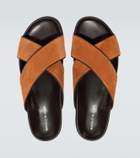 Manolo Blahnik Chiltern suede slides