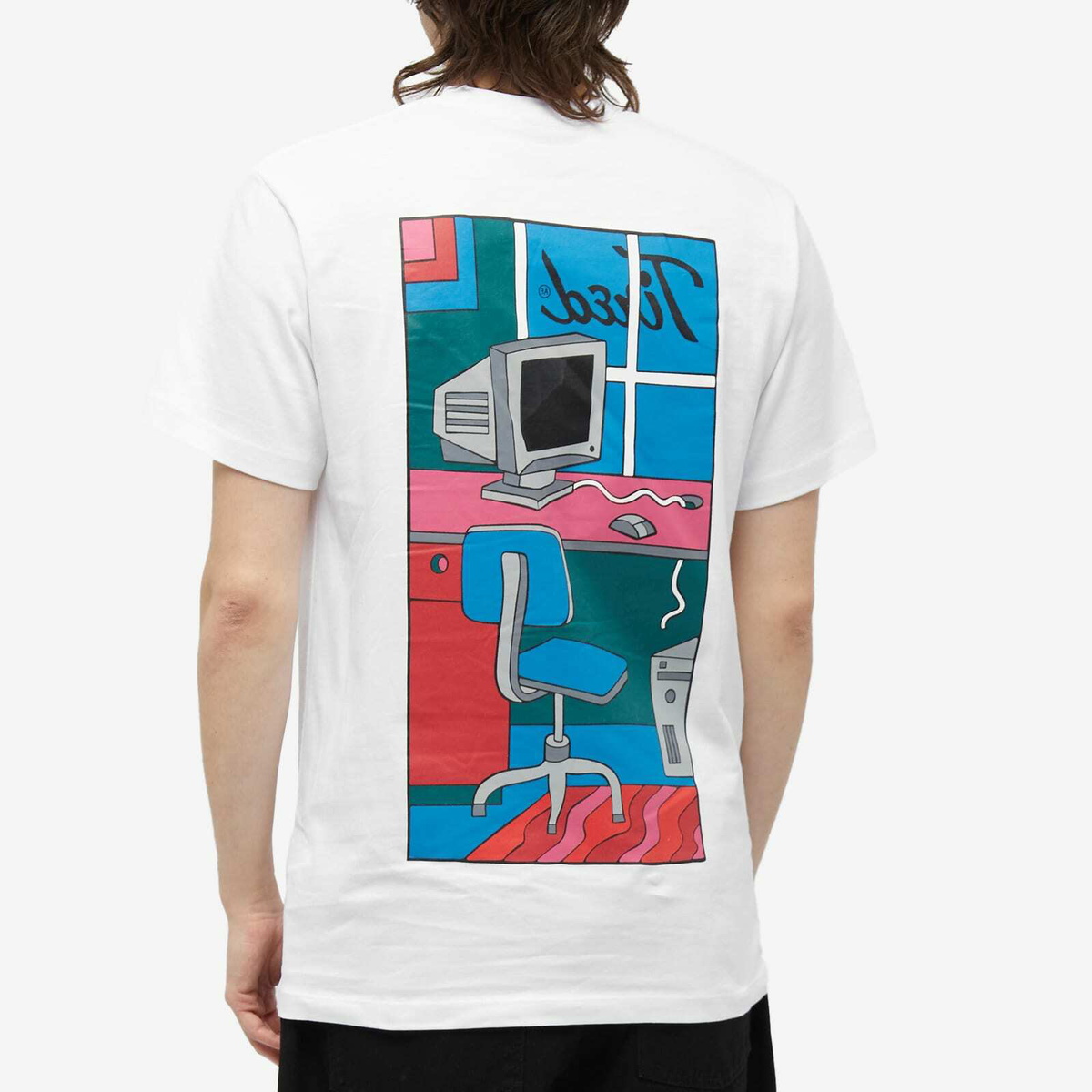 Tired Skateboards Men's Workstation Pocket T-Shirt in White