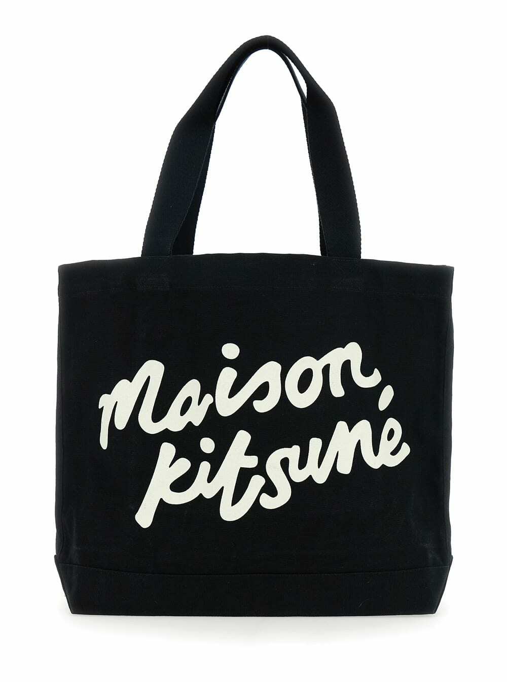 Maison Kitsuné Black Contour Fox E/W Tote Maison Kitsune