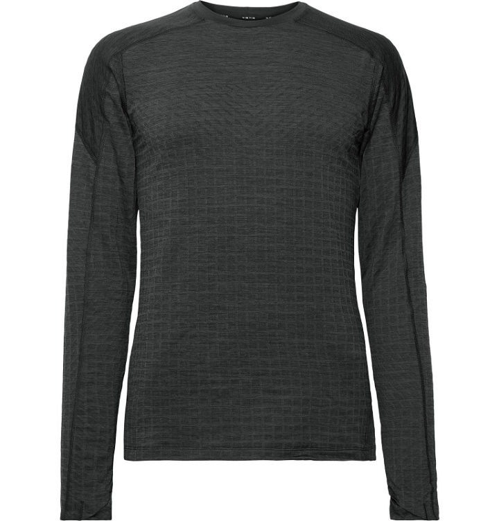 Photo: Nike Training - Pro Slim-Fit Textured Mélange Dri-FIT T-Shirt - Black