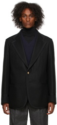 Maison Margiela Black Wool Felt Uniform Blazer