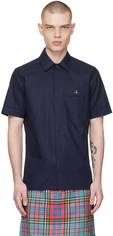 Photo: Vivienne Westwood Navy Embroidered Shirt