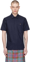 Vivienne Westwood Navy Embroidered Shirt