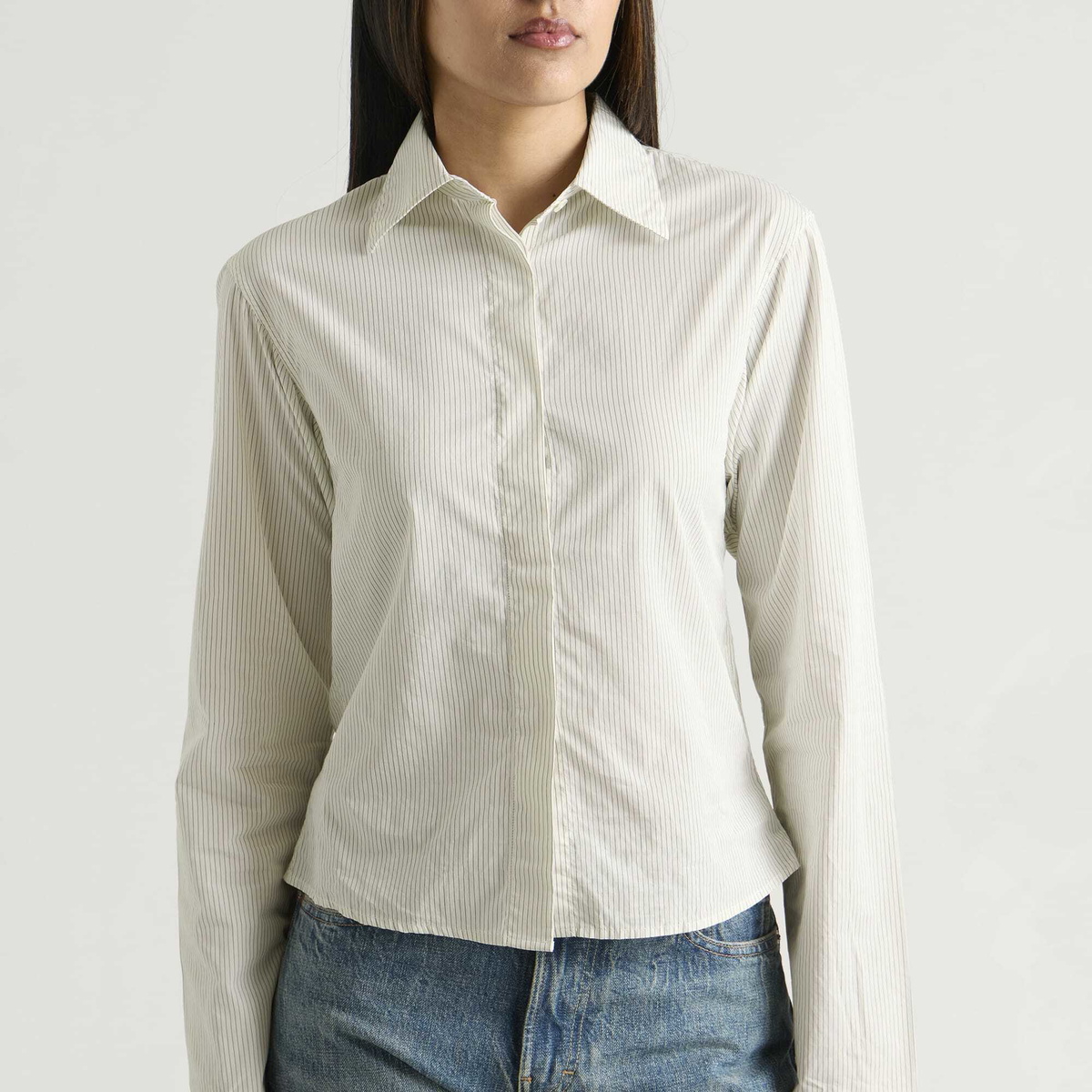 mfpen Women's Software Shirt in Elegant Stripe