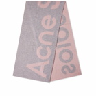 Acne Studios Toronty Logo Scarf in Light Pink/Grey