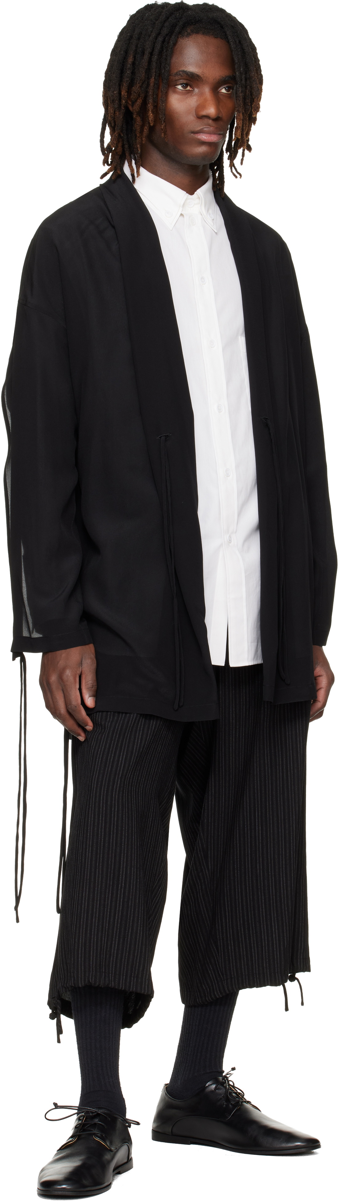 YOHJI YAMAMOTO Black Silk Jacket