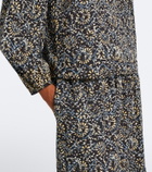 Ulla Johnson Siena printed ruffled cotton-blend top