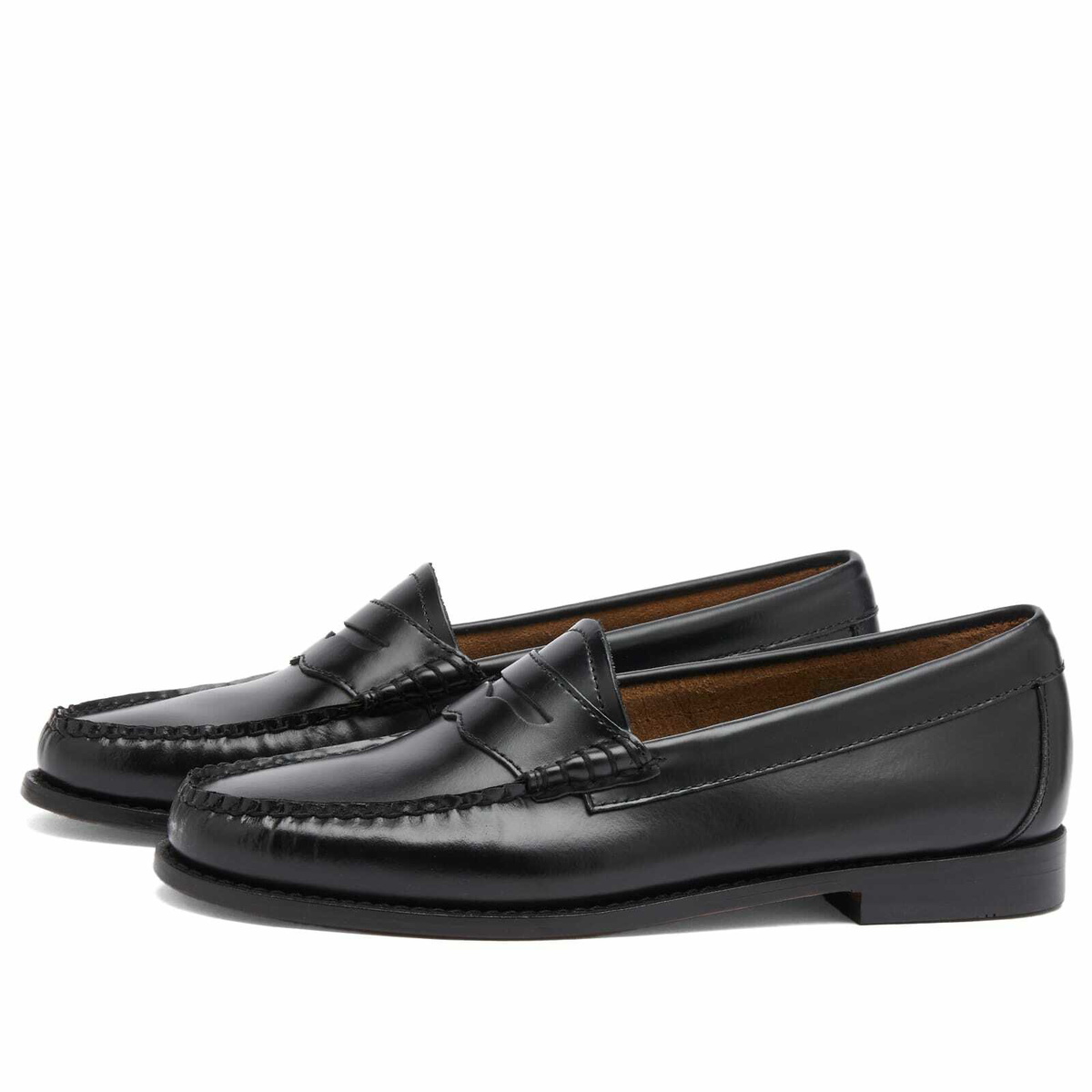 Bass Weejuns Women's Penny Loafer in Black Leather