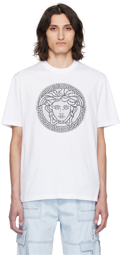 Photo: Versace White Medusa Sliced T-Shirt