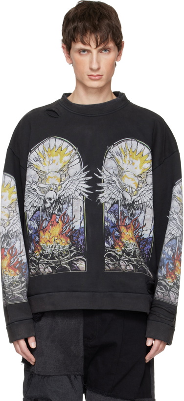Photo: Who Decides War Black Skull Pullover Sweatshirt