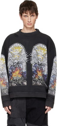 Who Decides War Black Skull Pullover Sweatshirt
